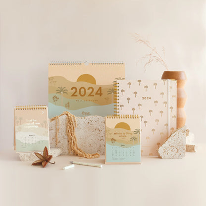 2024 Desert Palms Desk Calendar - Lulu & Daw - Fox & Fallow - planner - Lulu & Daw - Australian Fashion Boutique