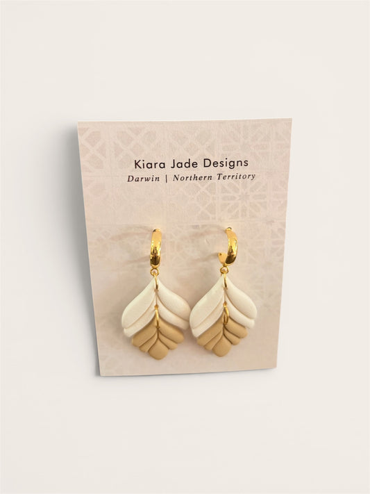 Kiara Jade Clay Leaf Earrings