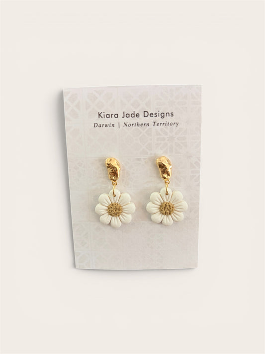 Kiara Jade Earrings - Single sunflowers