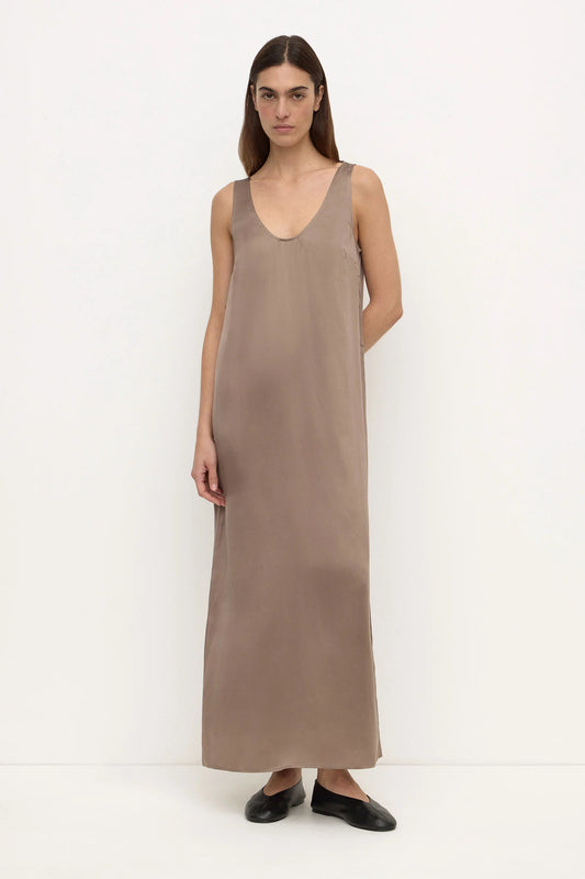Assembly Label Pippa Silk Tank Dress - Dark Sand
