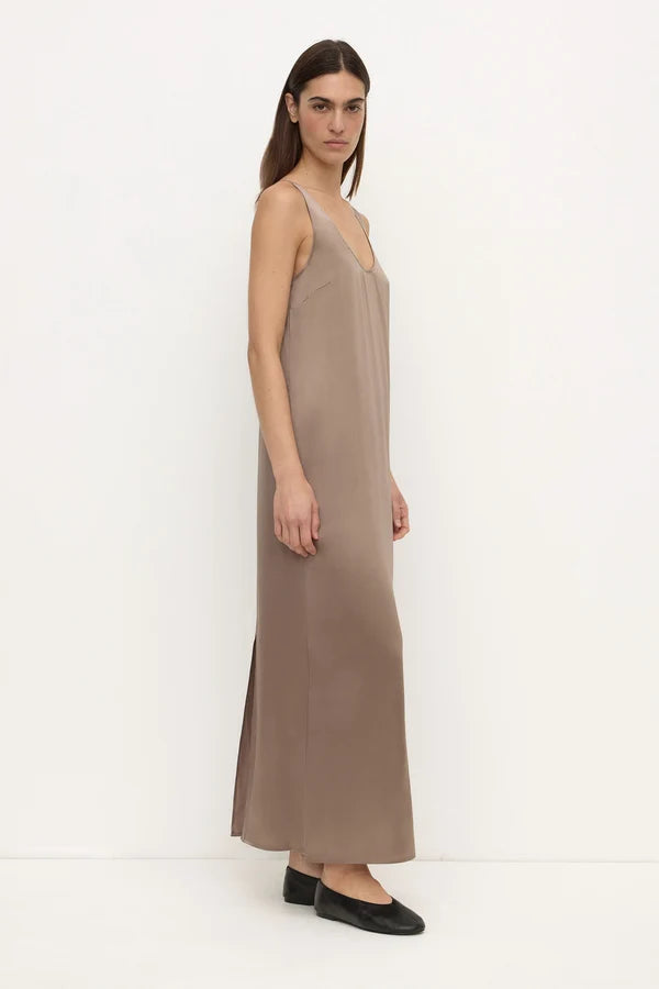 Assembly Label Pippa Silk Tank Dress - Dark Sand