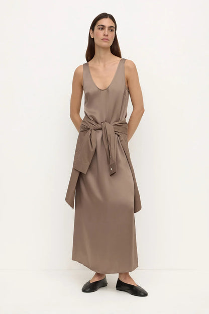 Assembly Label Pippa Silk Tank Dress - Dark Sand