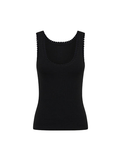 Tallulah Scoop Tank - Black