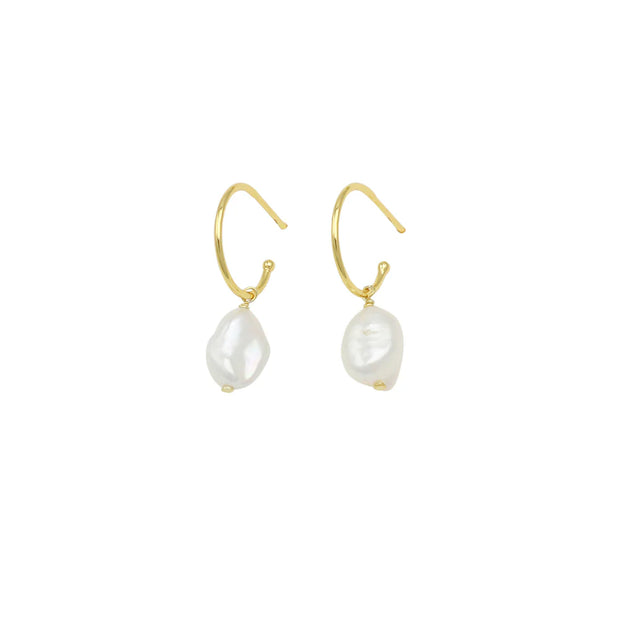 Pearl Sleepers Sterling 925 - Gold - Lulu & Daw - Jolie & Deen - jewellery, jolie & deen, new arrvials - Lulu & Daw - Australian Fashion Boutique