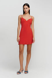 Susie Mini Dress Cherry Red