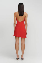 Susie Mini Dress Cherry Red