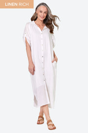 Studio Shirt Dress - Lulu & Daw - Eb & Ive - dress, linen - Lulu & Daw - Australian Fashion Boutique