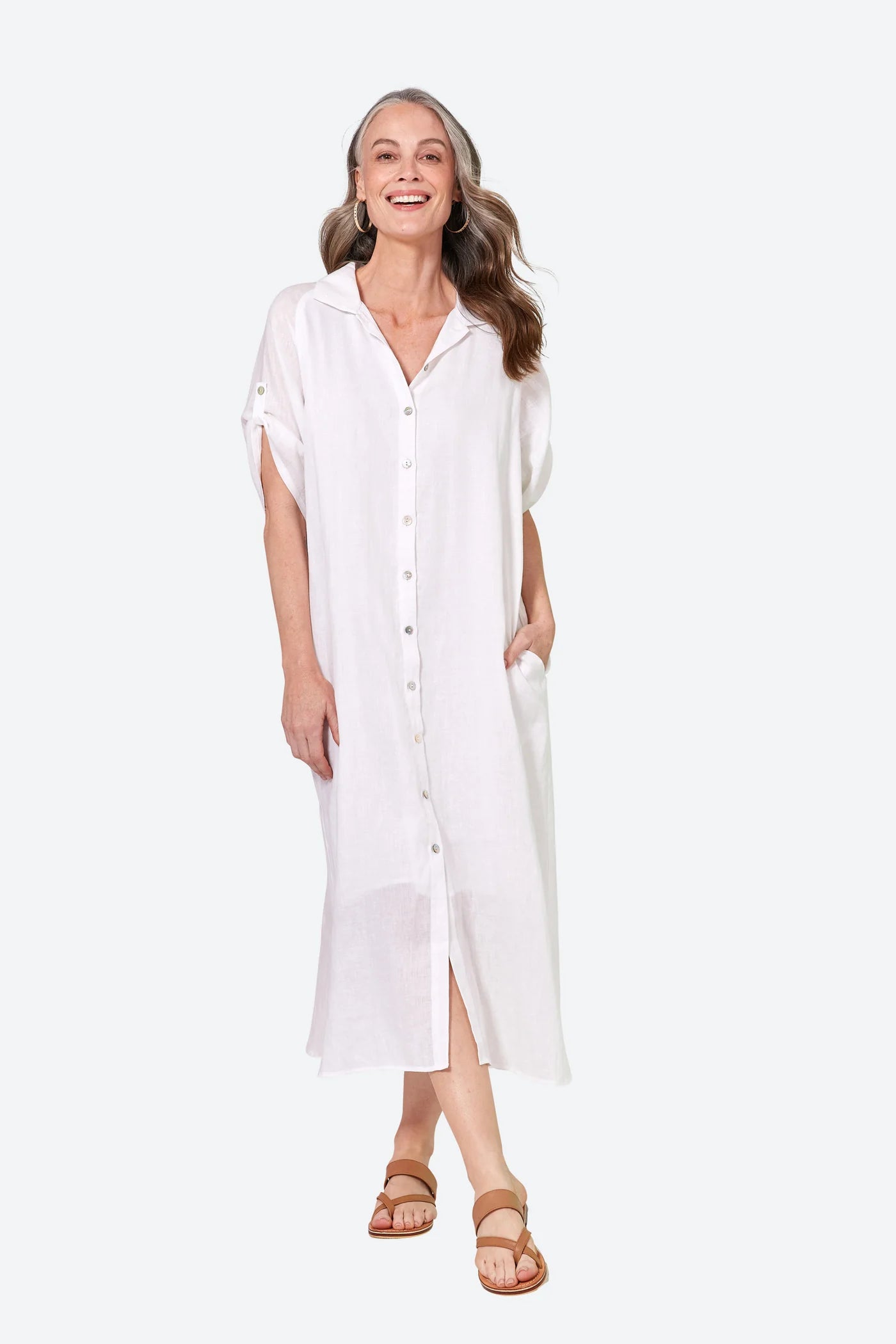 Studio Shirt Dress - Lulu & Daw - Eb & Ive - dress, linen - Lulu & Daw - Australian Fashion Boutique