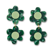 Jolene double flowers Earrings - Lulu & Daw - Emeldo - jewellery, new arrivals, new arrvials - Lulu & Daw - Australian Fashion Boutique