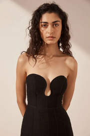 Strapless Ruched Midi Dress - Black - Lulu & Daw - Shona Joy -  - Lulu & Daw - Australian Fashion Boutique