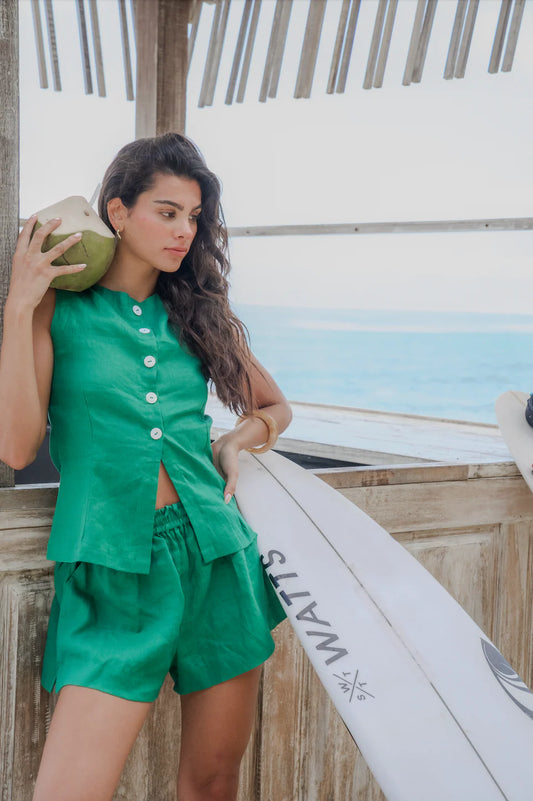 Luna  - Fern Green - Shorts