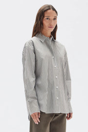 Signature Poplin Shirt- Spruce/White