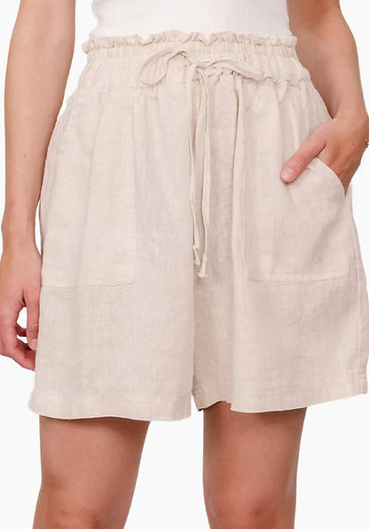 Linen Shorts - Oatmeal