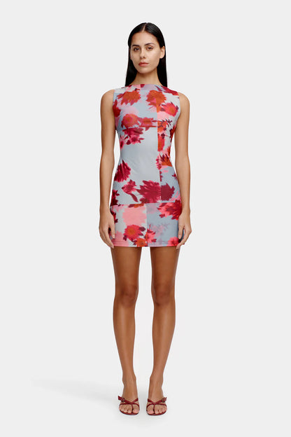 Teisha Mini Dress -Patchwork Bouquet