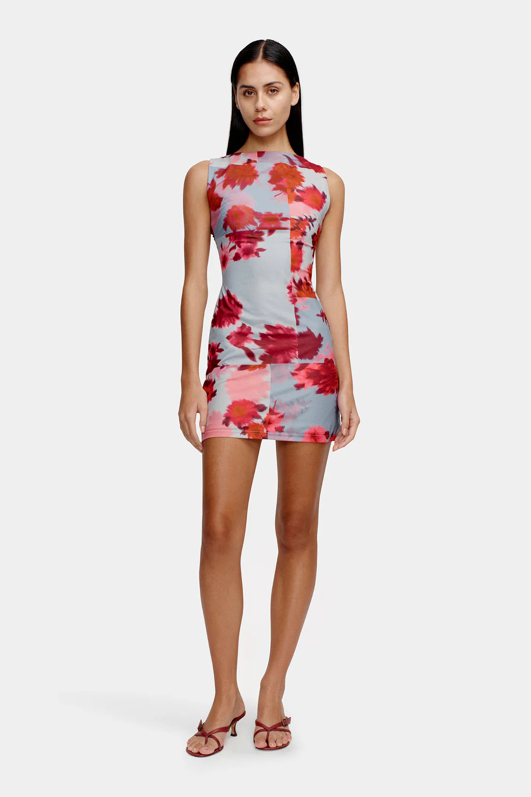 Teisha Mini Dress -Patchwork Bouquet