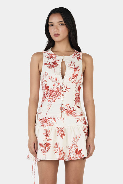 Keely Holiday Floral Skirt