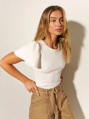 Tallulah Tee - Ivory - Lulu & Daw - Kivari - kivari, top, tops - Lulu & Daw - Australian Fashion Boutique