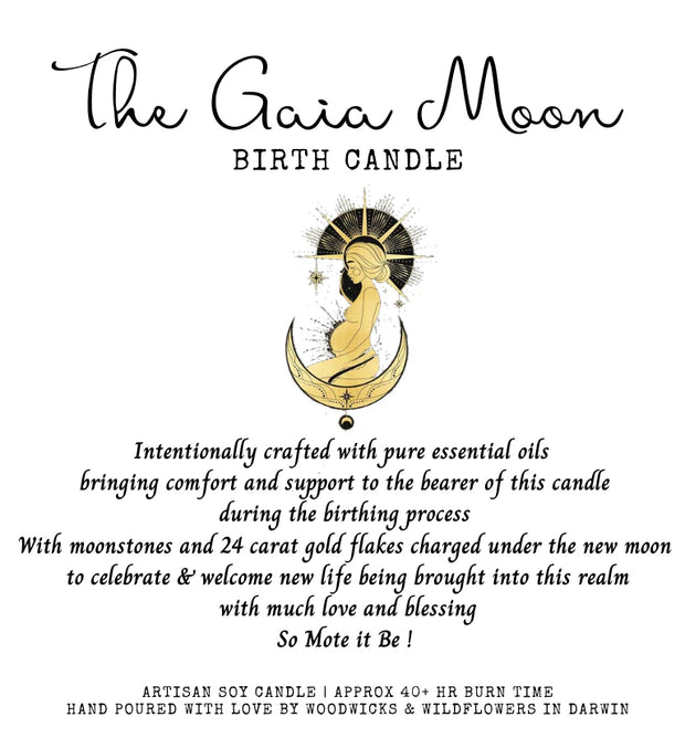 Gaia Moon Birth Candle - Lulu & Daw - Woodwicks & Wildflowers - candle, candles, homewares - Lulu & Daw - Australian Fashion Boutique
