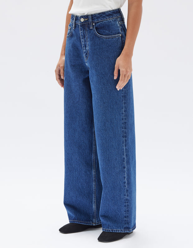Wide Leg Jean - Hertiage Blue - Lulu & Daw - Assembly Label - 100% Cotton, Jeans, new arrivals, new arrvials - Lulu & Daw - Australian Fashion Boutique