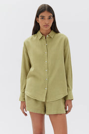 Xander Linen Shirt - Agave - Lulu & Daw - Assembly Label - assembly label, top, tops - Lulu & Daw - Australian Fashion Boutique