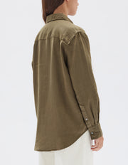 Xander Long Sleeve Shirt - Spruce - Lulu & Daw - Assembly Label - 100% Linen, assembly label, new arrivals, new arrvials, shirts - Lulu & Daw - Australian Fashion Boutique