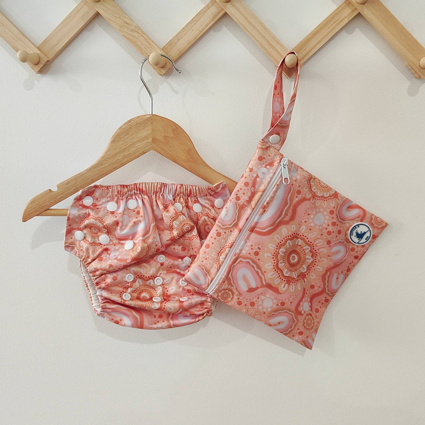 SWIM NAPPY & MINI WET BAG COMBO~ COMMUNITY CONNECTED TO LAND