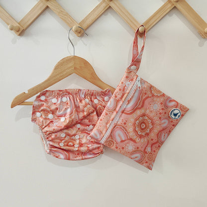 SWIM NAPPY & MINI WET BAG COMBO~ COMMUNITY CONNECTED TO LAND