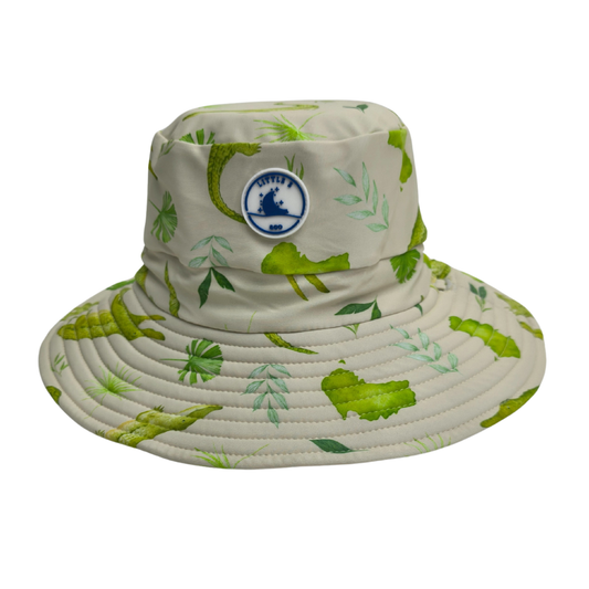 REVERSIBLE SWIM HAT ~ CROCODILES