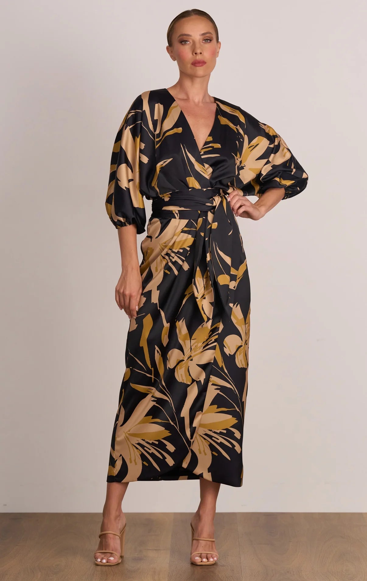 Ablaze Wrap Midi Dress - Lulu & Daw - Pasduchas - dress, pasduchas - Lulu & Daw - Australian Fashion Boutique