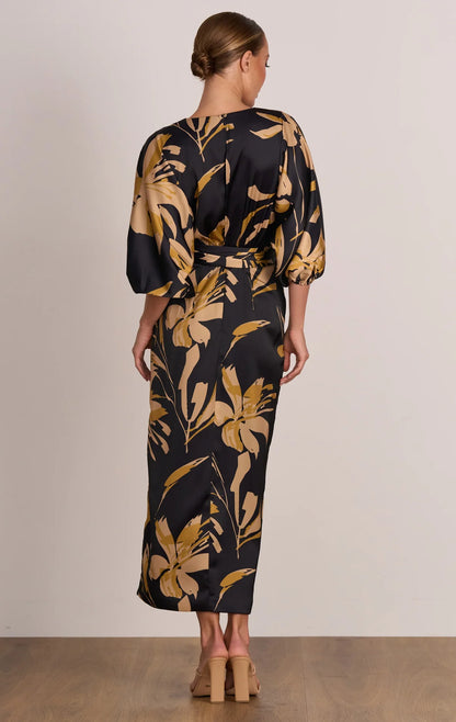 Ablaze Wrap Midi Dress - Lulu & Daw - Pasduchas - dress, pasduchas - Lulu & Daw - Australian Fashion Boutique