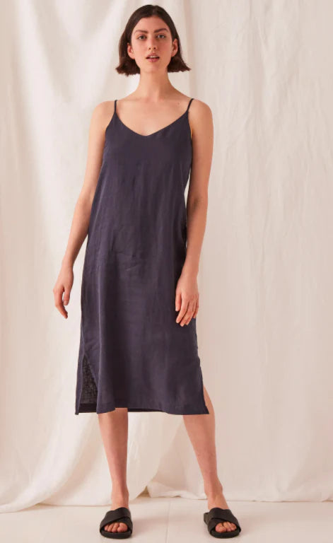Linen Slip Dress Navy - Lulu & Daw - Assembly Label - assembly label, dress - Lulu & Daw - Australian Fashion Boutique