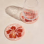 Hibiscus Acetate Coasters