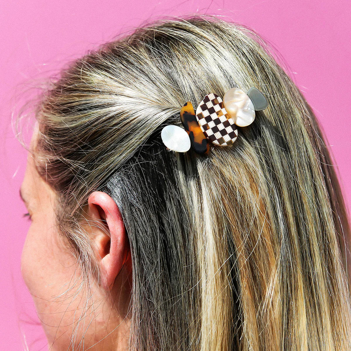 Check Shapes Hair Clip