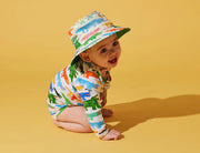 Crocodile Smile Kids Sun Hat - Lulu & Daw - Halcyon Nights - childrens accessories, childrenswear, halcyon nights, new arrvials - Lulu & Daw - Australian Fashion Boutique