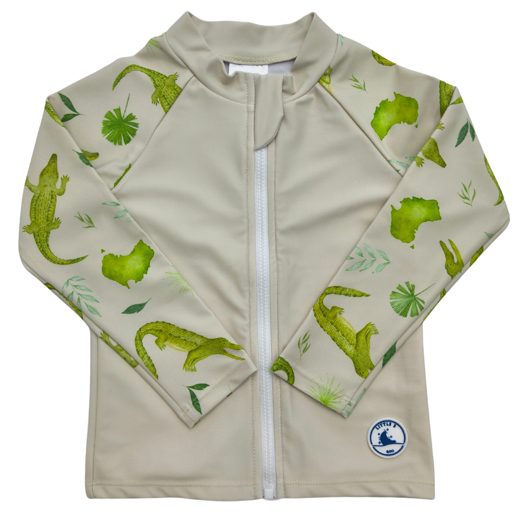 LONG SLEEVE RASHIE ~ CROCODILES