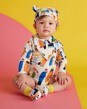 Flamin' Galahs Yo Yo Bib - Lulu & Daw - Halcyon Nights - childrenswear, halcyon nights, new arrvials - Lulu & Daw - Australian Fashion Boutique