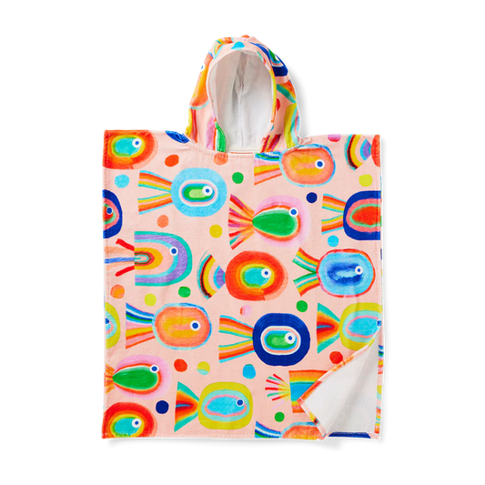 Kids Hooded Towel Fancy Fins