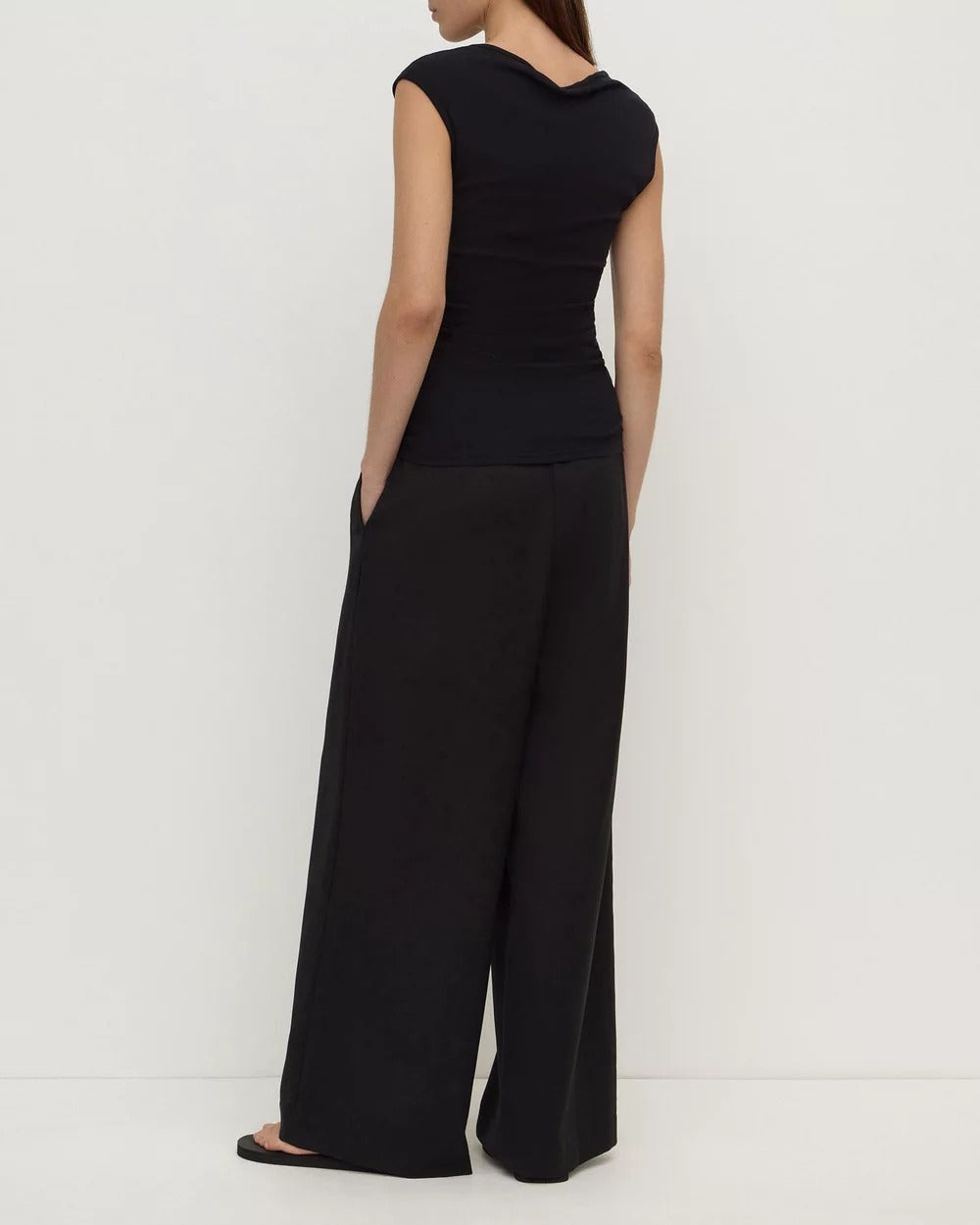 Assembly Label Mika Capped Sleeve Top - Black