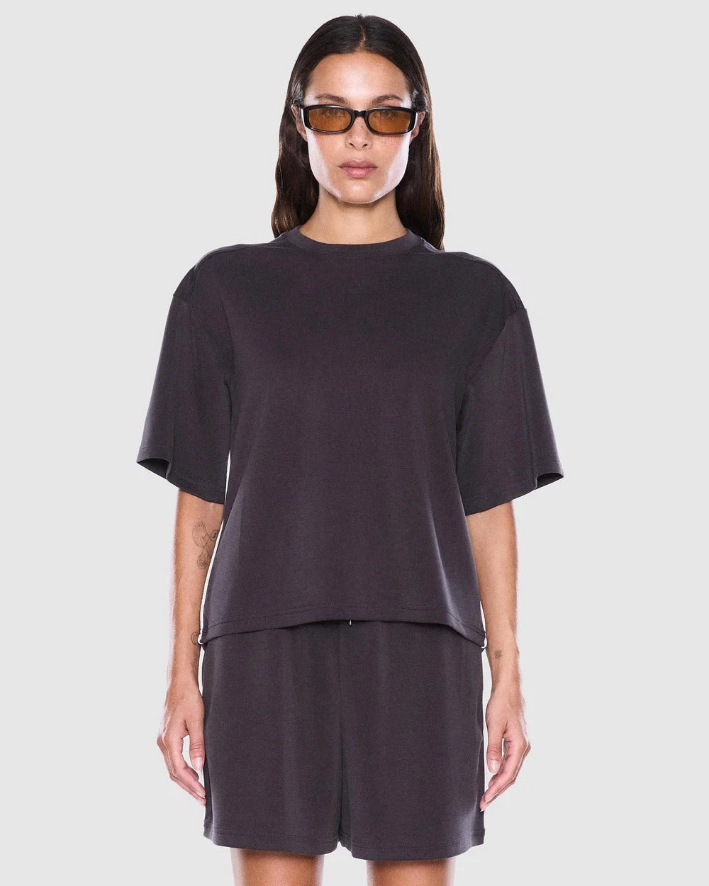 Ena Pelly Sana Relaxed Tee - Charcoal