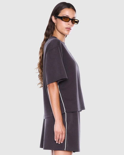 Ena Pelly Sana Relaxed Tee - Charcoal