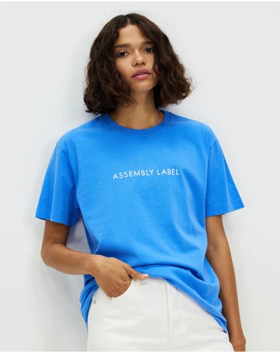 Everyday Logo Tee - Marina - Lulu & Daw - Assembly Label - 100% Cotton, assembly label, new arrivals, new arrvials - Lulu & Daw - Australian Fashion Boutique