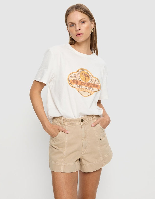 Evie Denim Short - Sand