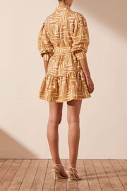 Darwin Fashion: Imani Long Sleeve Mini Dress - Ivory/Ginger by Shona Joy | Australian Fashion & Lifestyle Boutique