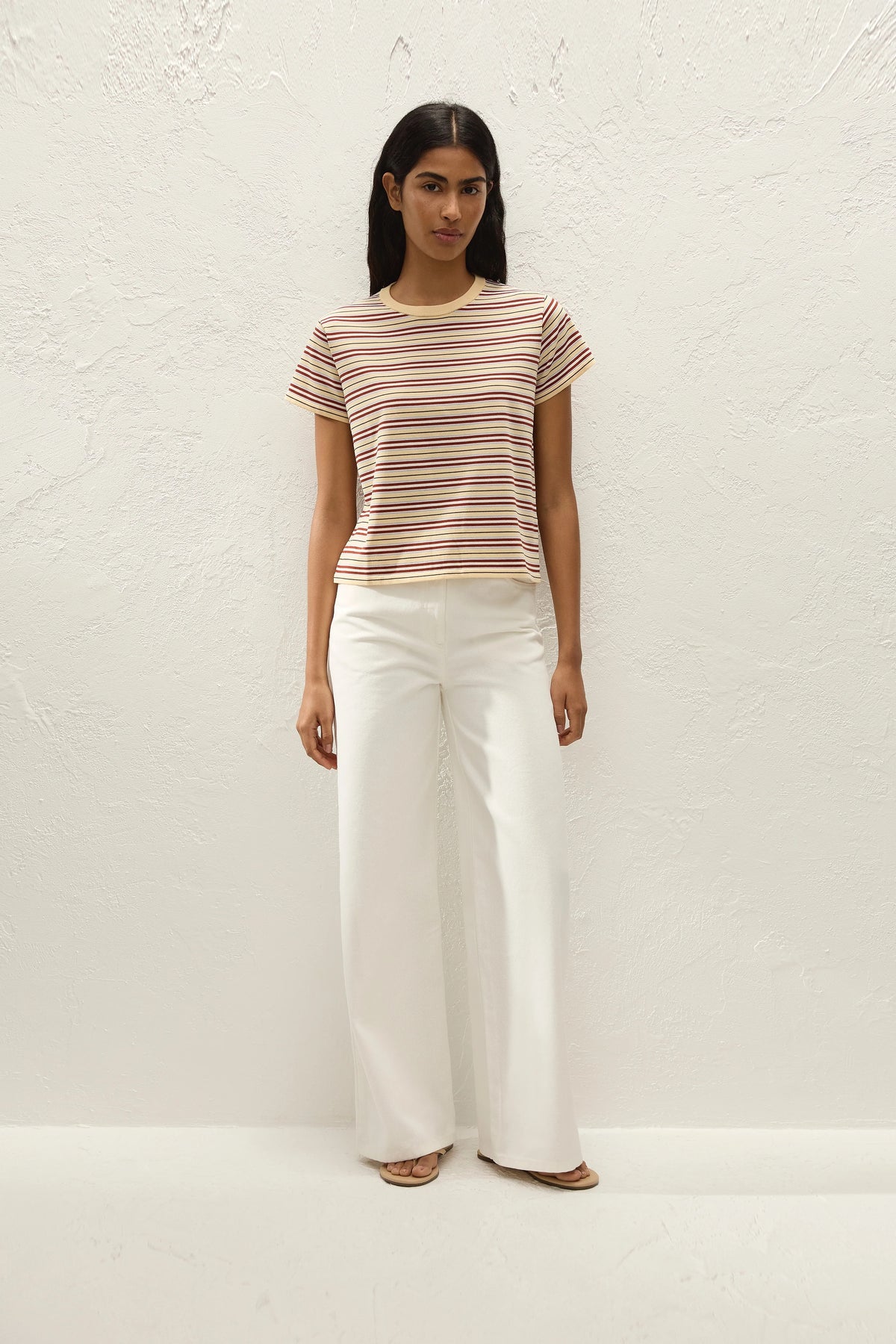 Faithfull The Brand Estela T-Shirt -Cila Stripe Butter