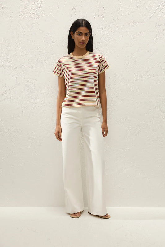 Faithfull The Brand Estela T-Shirt -Cila Stripe Butter