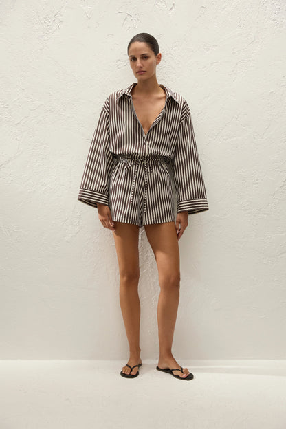 Faithfull The Brand Belas Playsuit - Rita Stripe Port