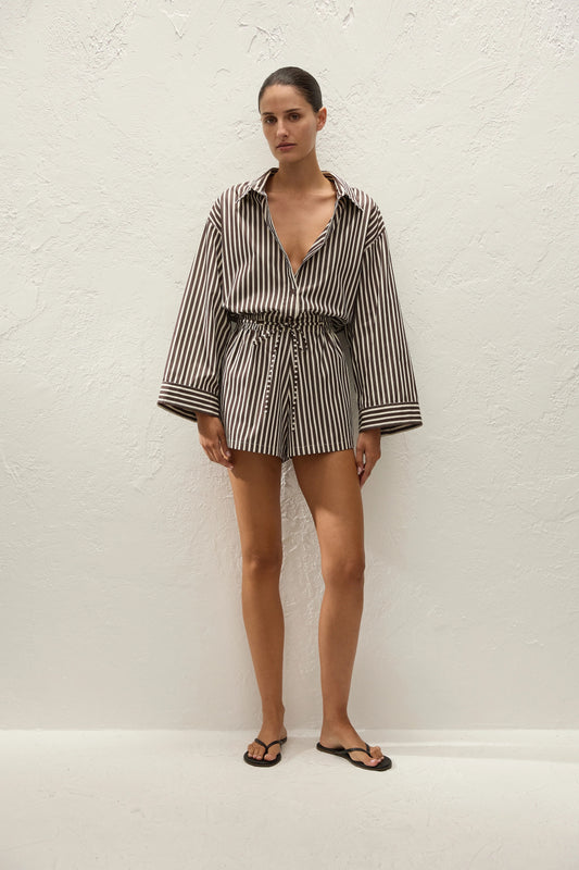 Faithfull The Brand Belas Playsuit - Rita Stripe Port