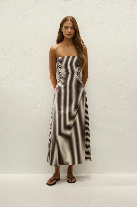 Faithfull The Label Casimoro Midi Dress - Rita Stripe Port