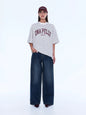 Ena Pelly Maeve Relaxed Tee - Burgundy Stripe