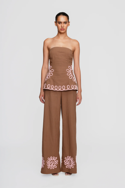 The Wolf Gang Estela Bustier - Chocolate